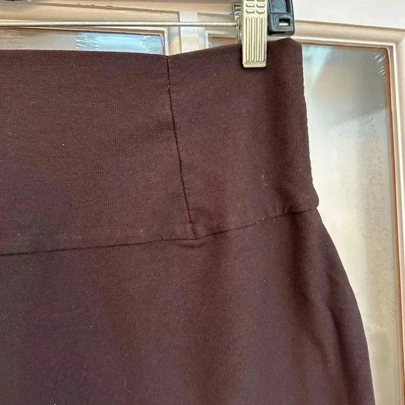 Eileen Fisher Chocolate Brown Pull On Washable Stretch Crepe Skirt Size Medium M - Picture 5 of 9